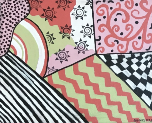 A close up of the fabric design