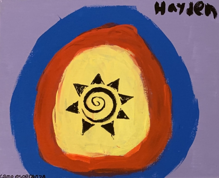 Target on Purple by Hayden